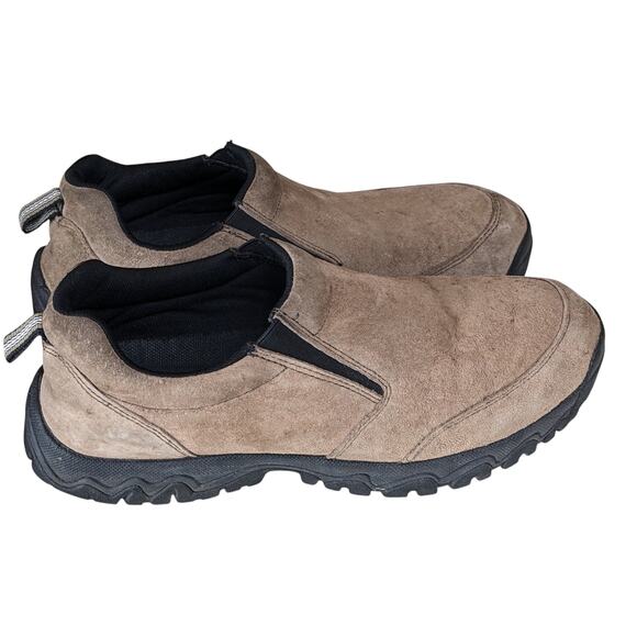 Duluth Trading Slip On Shoes Men 11M Suede Work Hiking Rugged Slip Resist Mocs - Picture 11 of 14